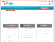 Tablet Screenshot of easytofinishtrafficschool.com